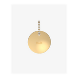 Engravable Topaz Disc Pendant