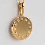 heroyne Diamond Disc Necklace Diamonds 18k Gold Vermeil