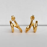 heroyne Double Illusion Hoop Earrings 18k Gold Vermeil 2 