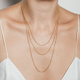 heroyne Fine Curb Chain 18k Gold Vermeil different necklace lengths 2