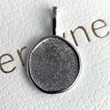 heroyne Fingerprint Necklace 18k White Gold