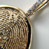 heroyne Fingerprint Pendant 14k Solid Gold Diamonds 1